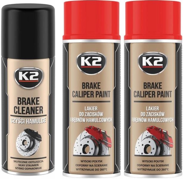 

K2 Lakier Do Zacisków 2x Czerwony Zmywacz