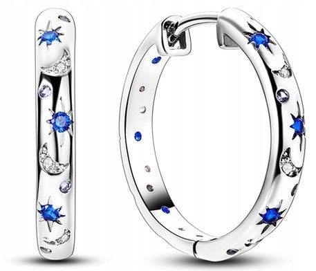 Stříbrné náušnice anglické kruhy kolečka měsíc stříbro o ryzosti 925 originální