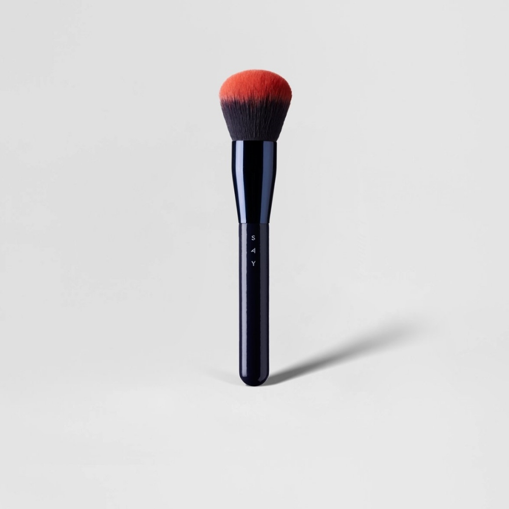 Duży Pędzel gruby do pudru sypkiego ROZŚWIETLACZA gęste włosie SAY MakeUp Rodzaj włosia syntetyczne