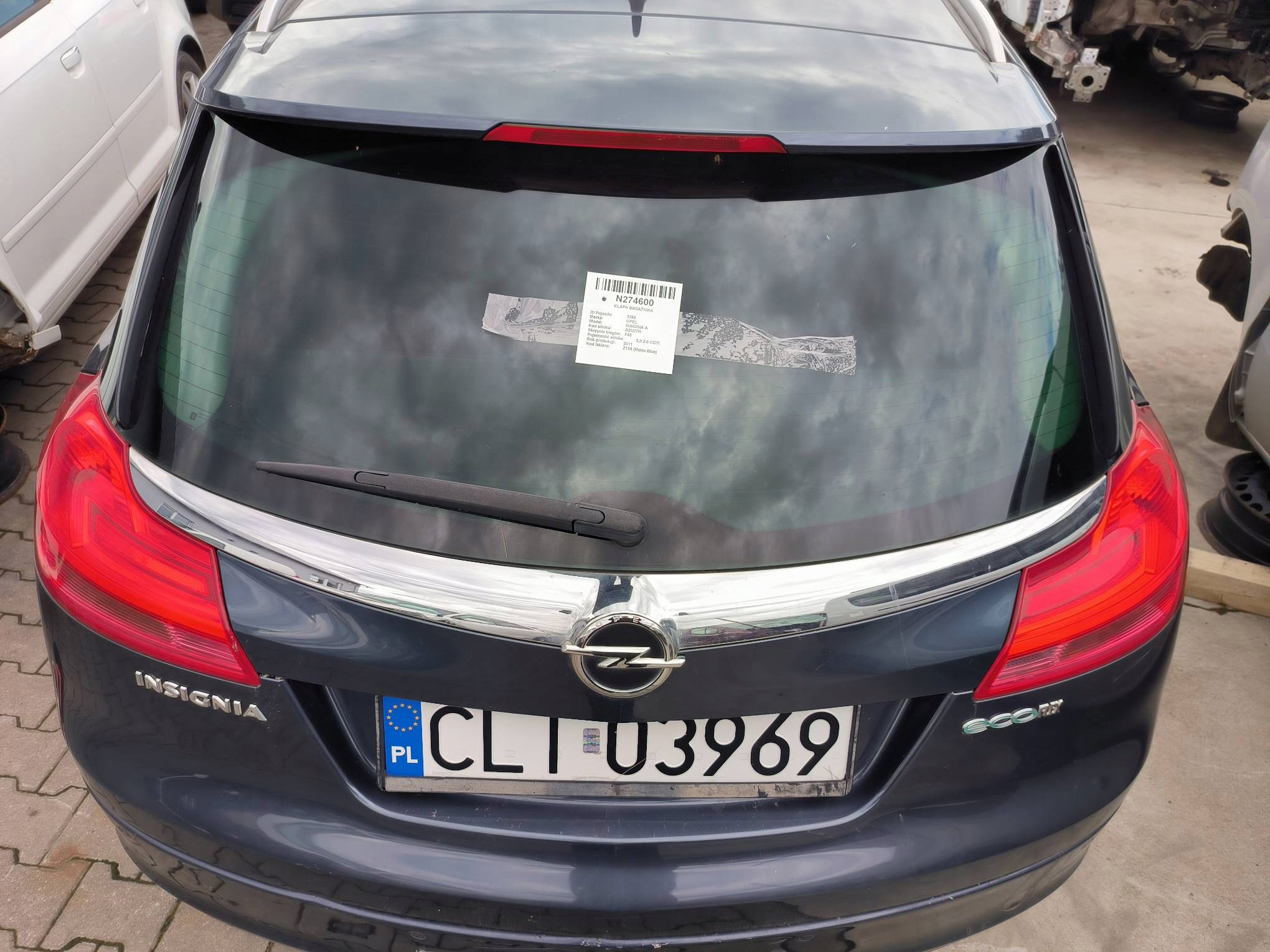 trunk door boot Z168 OPEL INSIGNIA A KOMBI