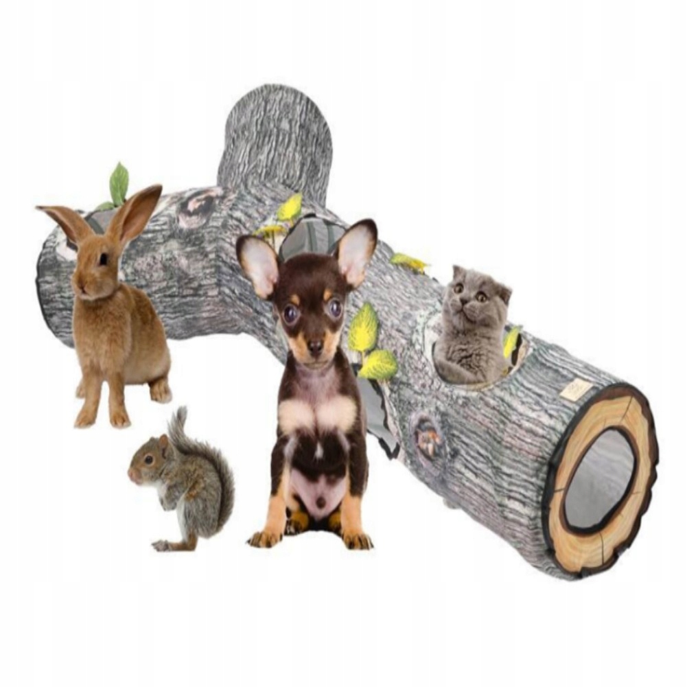 Levně Skládací Tunel Pro Kočky Králičího Psa Omyvatelný Realistický 150X25X65 CM