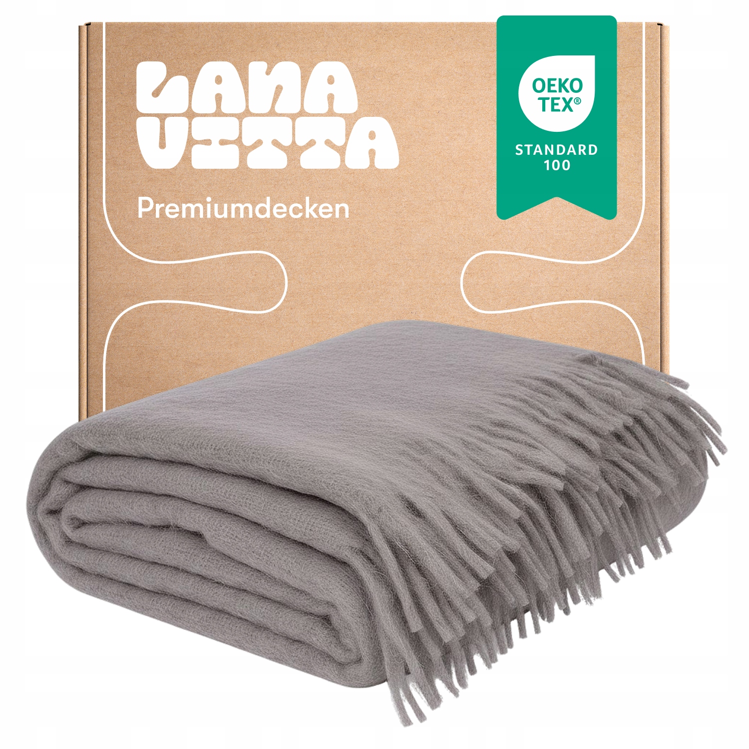 Mohérová deka Teplá Alaska Pled Přehoz na postel Šedá 130×180 cm