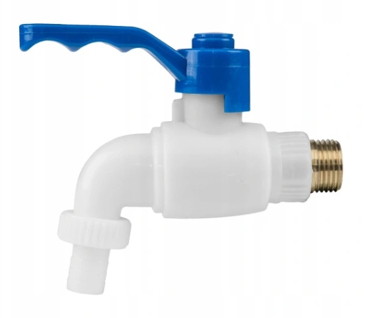 Kran plastikowy z wyjściem stalowym BRADAS GZ 1/2