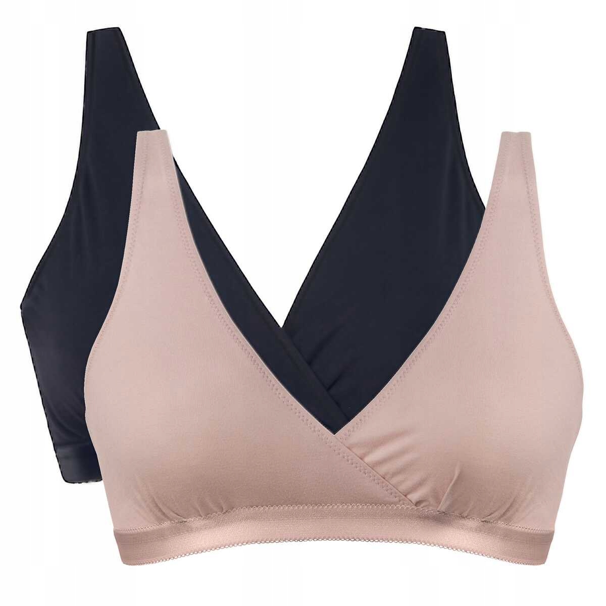 Mitex Podprsenka na kojení měkká Lilly černá/růžová 2-balení L