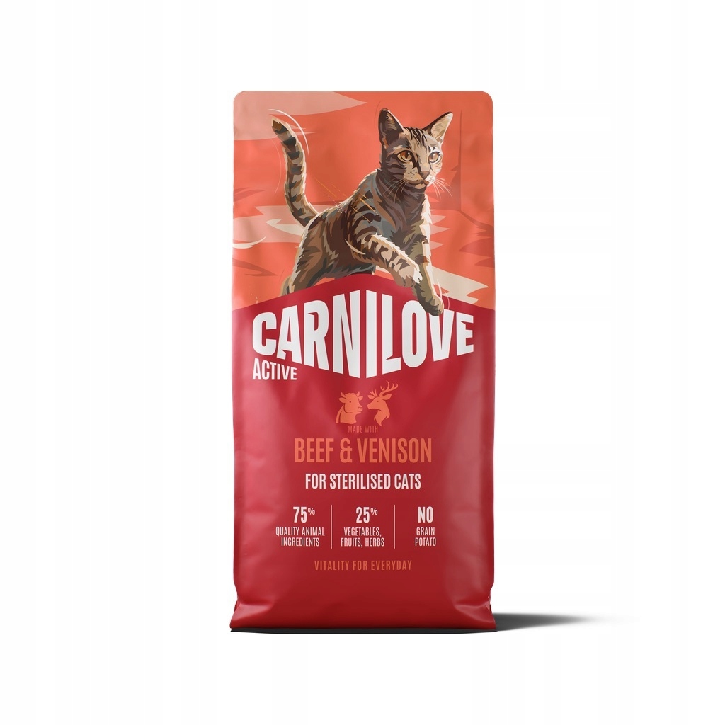 Carnilove Active Cat Hovězí a Zvěřina Sterilised suché krmivo pro kočky 6kg
