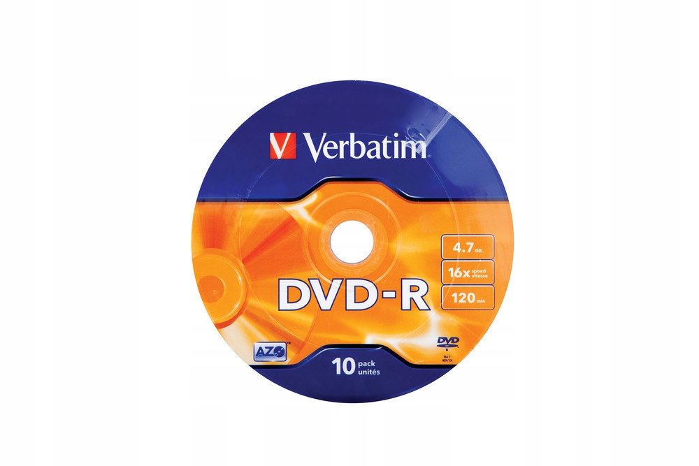 Verbatim Azo płyty Dvd-r 4.7GB 16x opk. 10szt Wrap
