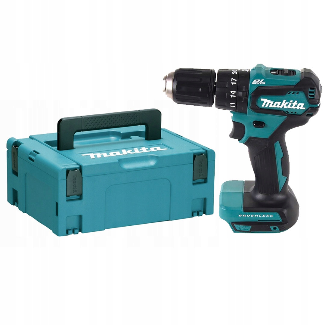 Makita DHP483ZJ LXT18V Xpt Akumulátorová aku vrtačka příklep 40Nm, rázová, 2 rychlosti