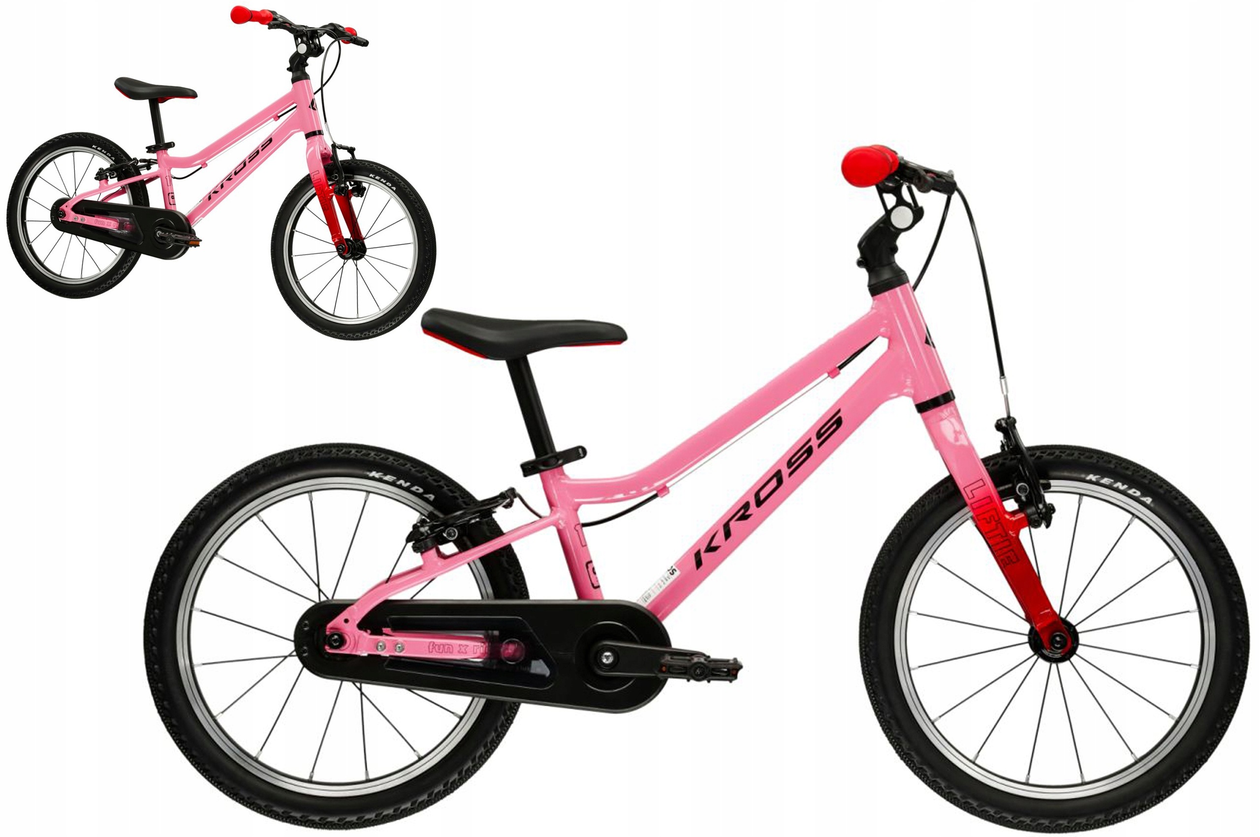 Rower dziecięcy 16" Kross Liftie różowy czarny R26