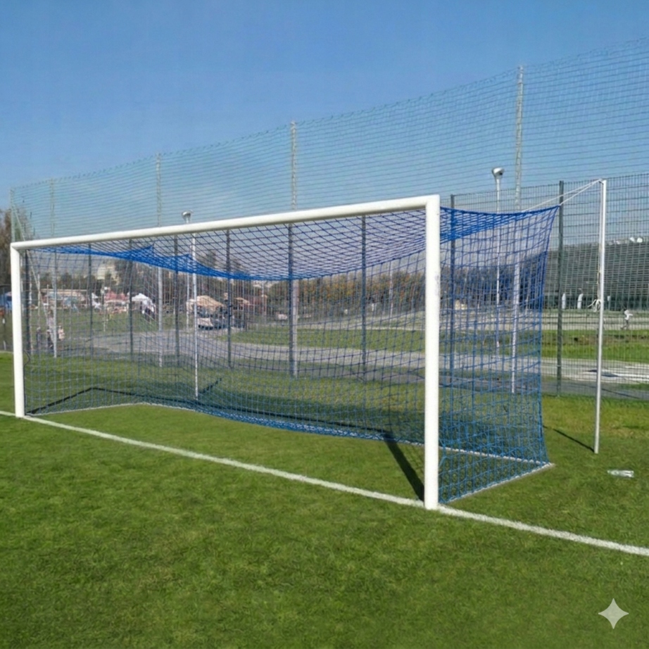 Síť na fotbalovou branku zápasová 7,32 x 2,44 m, tloušťka 4 mm, barva modrá