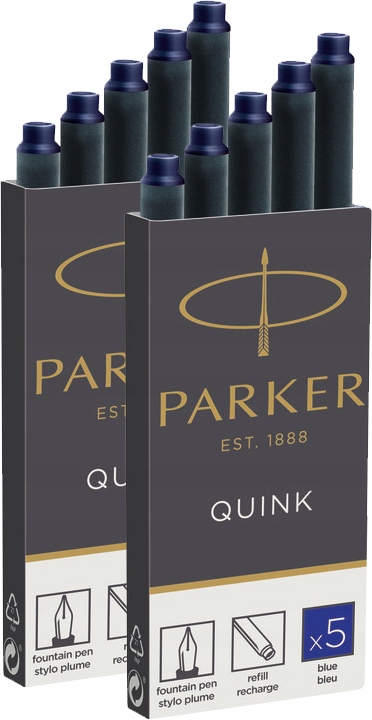 

Naboje do pióra wiecznego Parker 2x5szt niebieskie