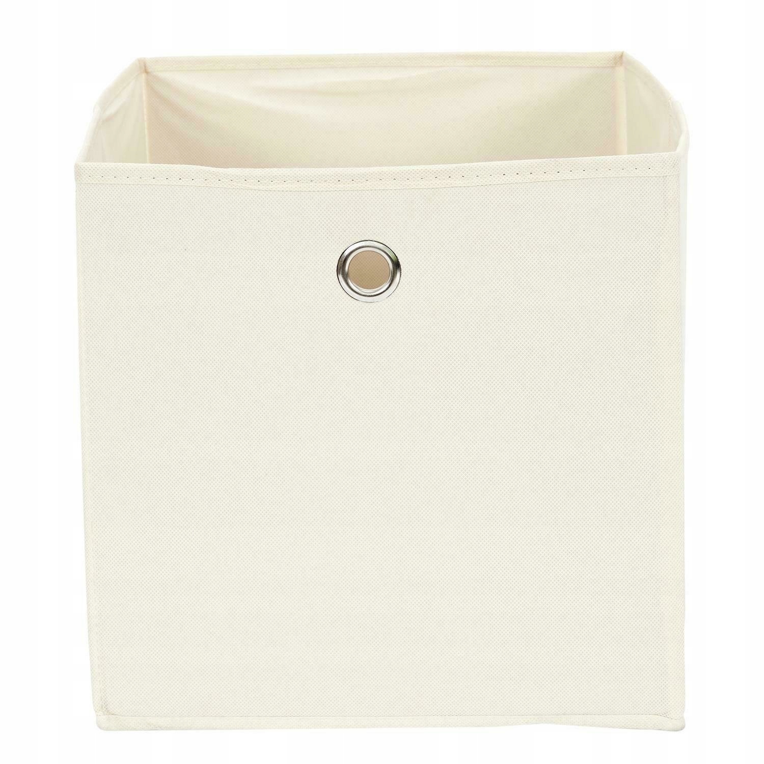 PUDEŁKO do regału Cube KREMOWE 30x30cm z uchwytem