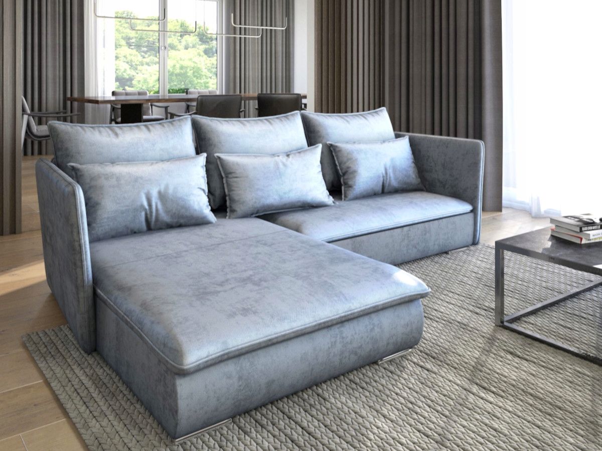 Rohová Sedací Souprava rozkládací 248x178x93 pěna T30 Vlnitá pružina B Manta O-sofa