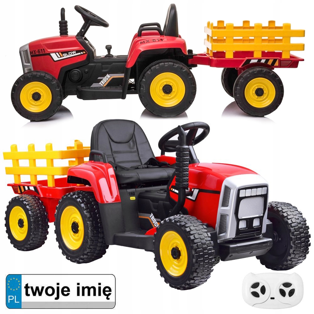 Traktor z przyczepą na akumulator pilot dla dziecka