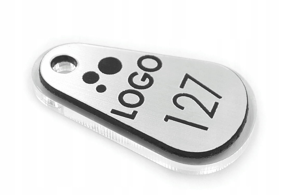 BRELOKI BRELOK numerek do szatni hotel DWUSTR. 7x4