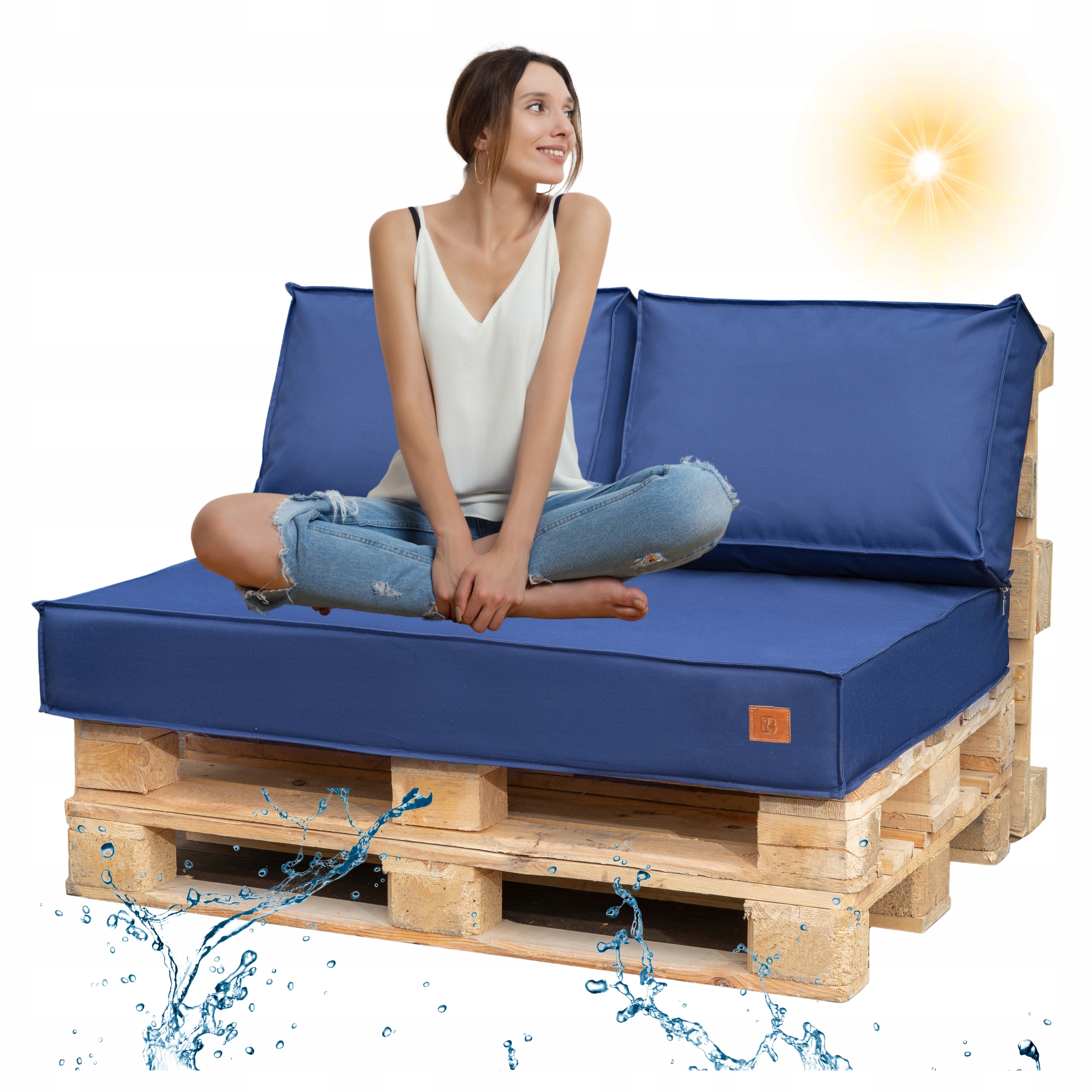 Polštáře Set na euro palety nábytek polštáře Voděodolné 120x80x15