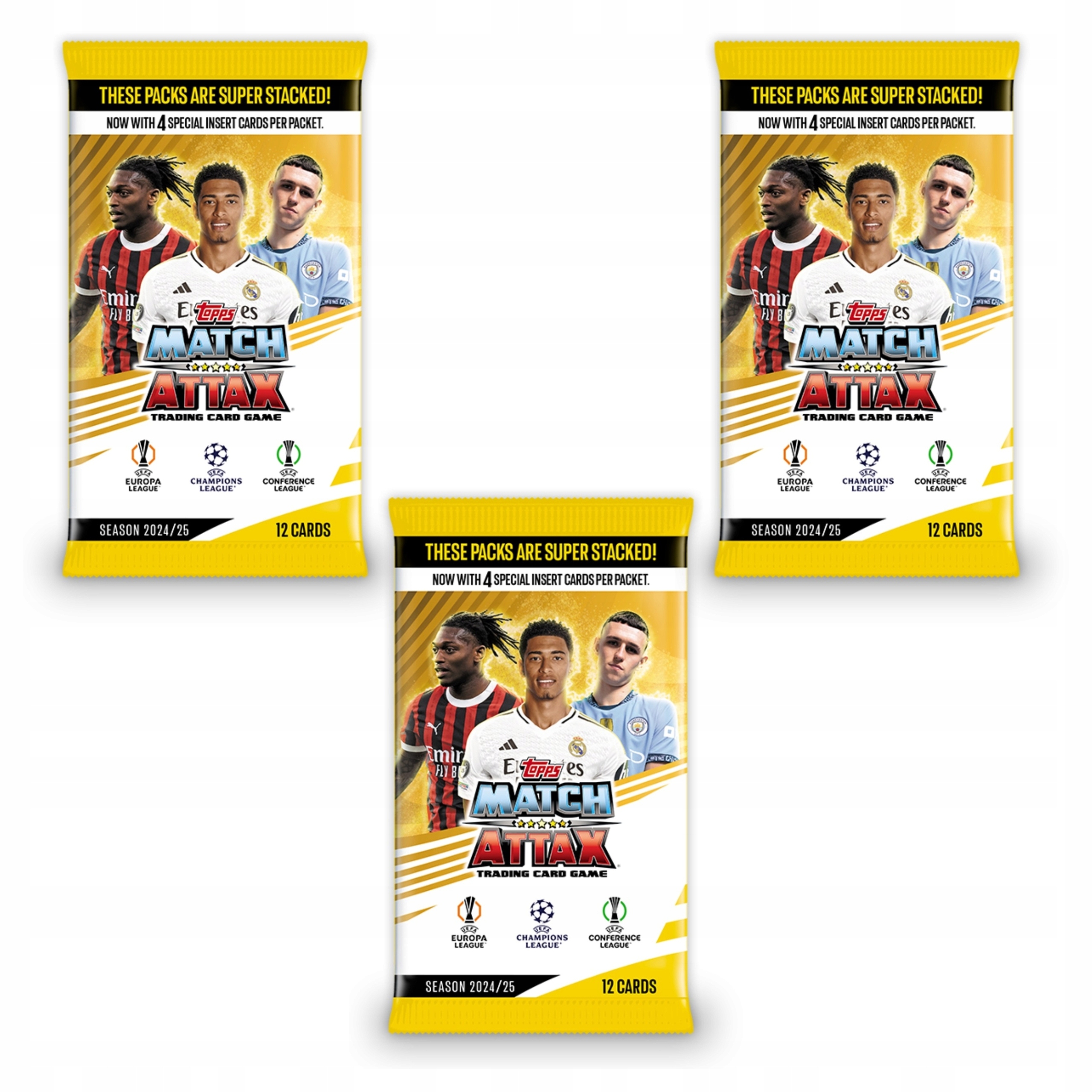 Saszetki 3 szt. Match Attax 2025 Karty Piłkarskie Topps Liga Mistrzów