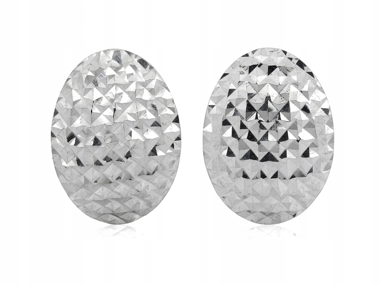 Stříbrné náušnice 925 Oválné diamantové anglické jako dárek