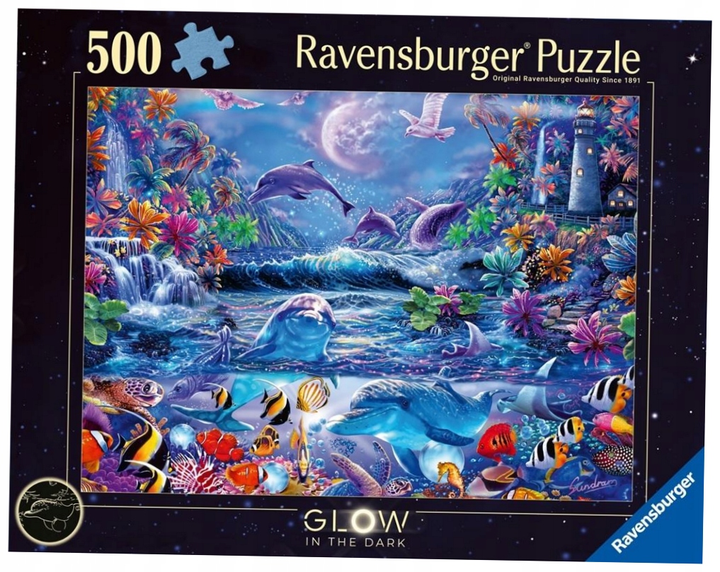 Puzzle 2D 500 Świecące - Magiczny świat