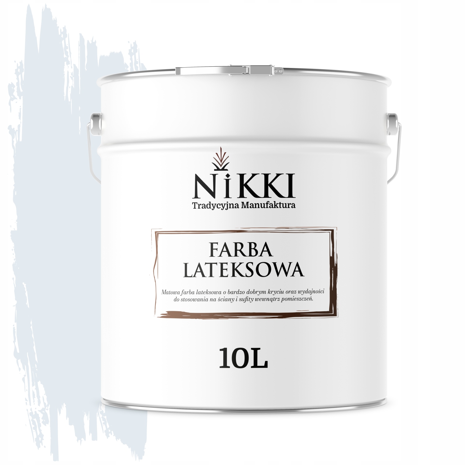 Latexová Farba Biela Zlomená Do Modrej H0179 10L Hlboká Matná Na Steny