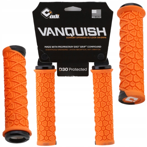 Gripy Odi Vanquish D3O Grip V2.1 Lock-on 32,75MM oranžové, černé