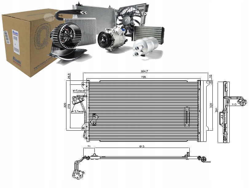 Nissens Kondenzátor Klimatizace Audi Q7 Porsche Cay