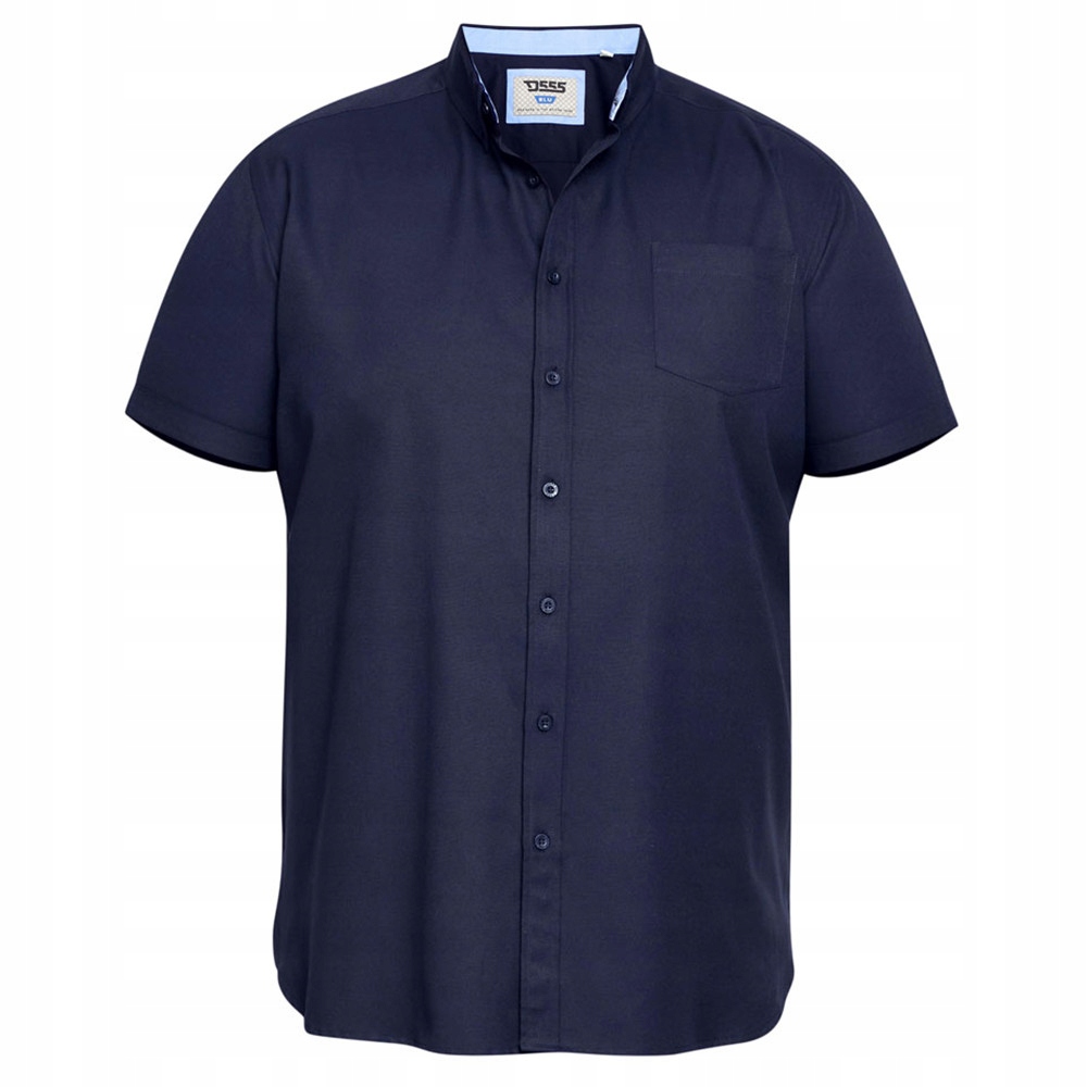 D555 košile pánská James krátký rukáv nadměrná velikost 6XL tmavě modrá