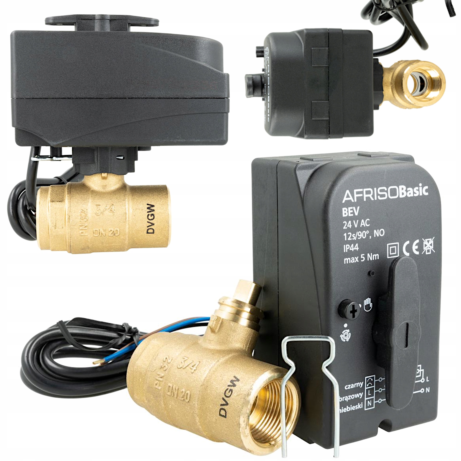 2-CESTNÝ Guľový Ventil Bev DN20 3/4" S Pohonom 24 V Ac No Afriso