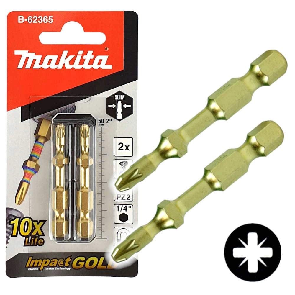 

Końcówka wkręcająca Bit Makita PZ2 50mm B-62365