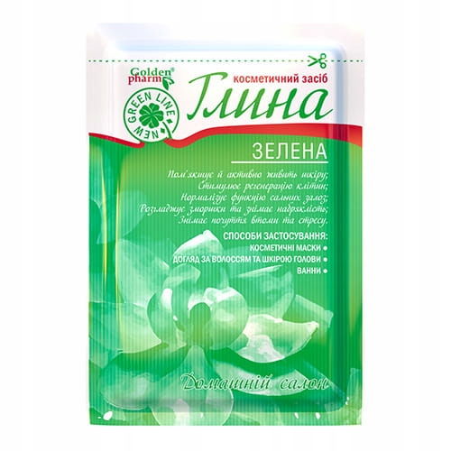 Goldenpharm GLINKA ZIELONA ŁOJOTOK REDUKCJA PRZEBARWIEŃ 60g