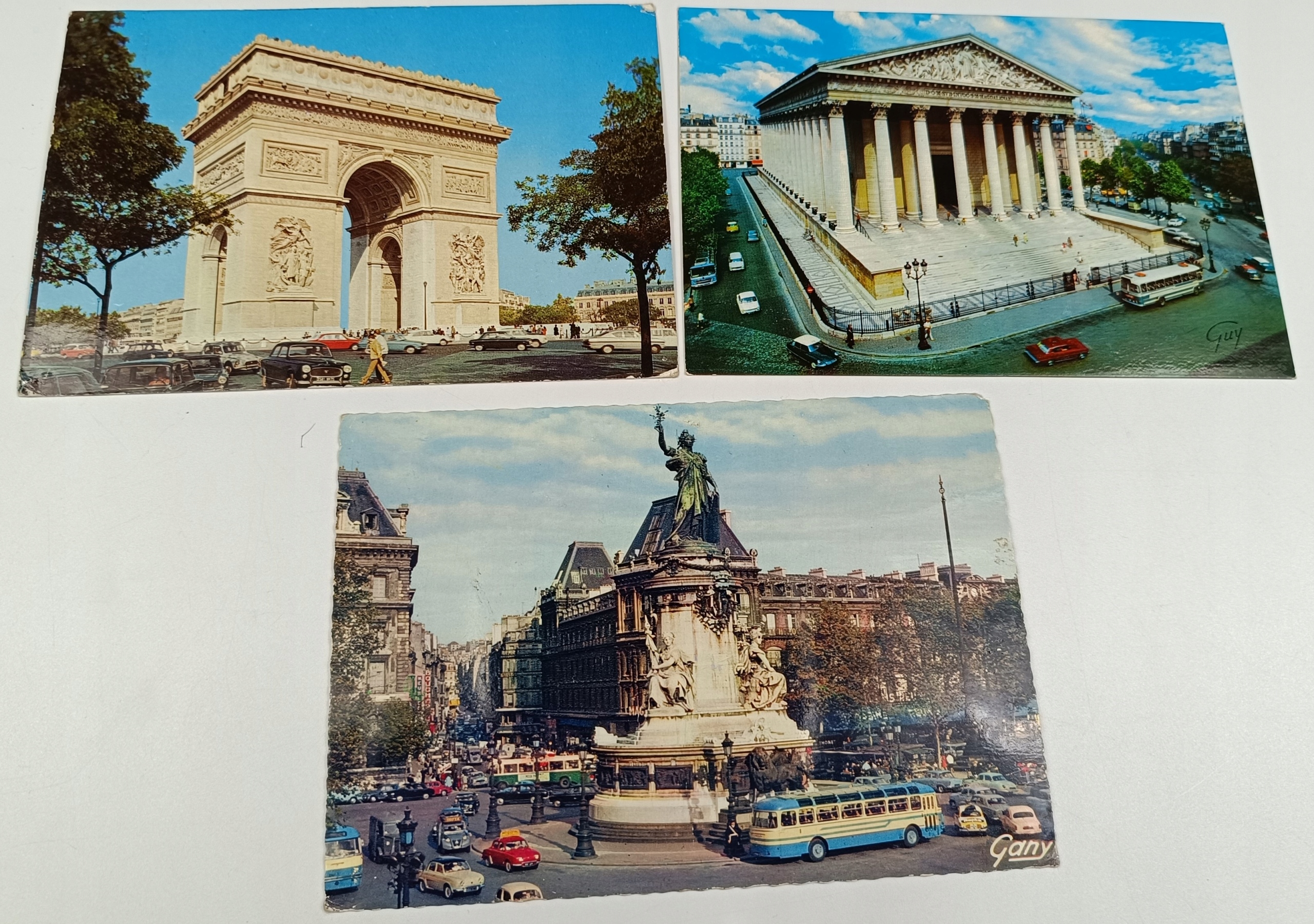 3 X SAMOCHODY PARYŻ INTERESUJĄCE STARE POCZTÓWKI Ł59