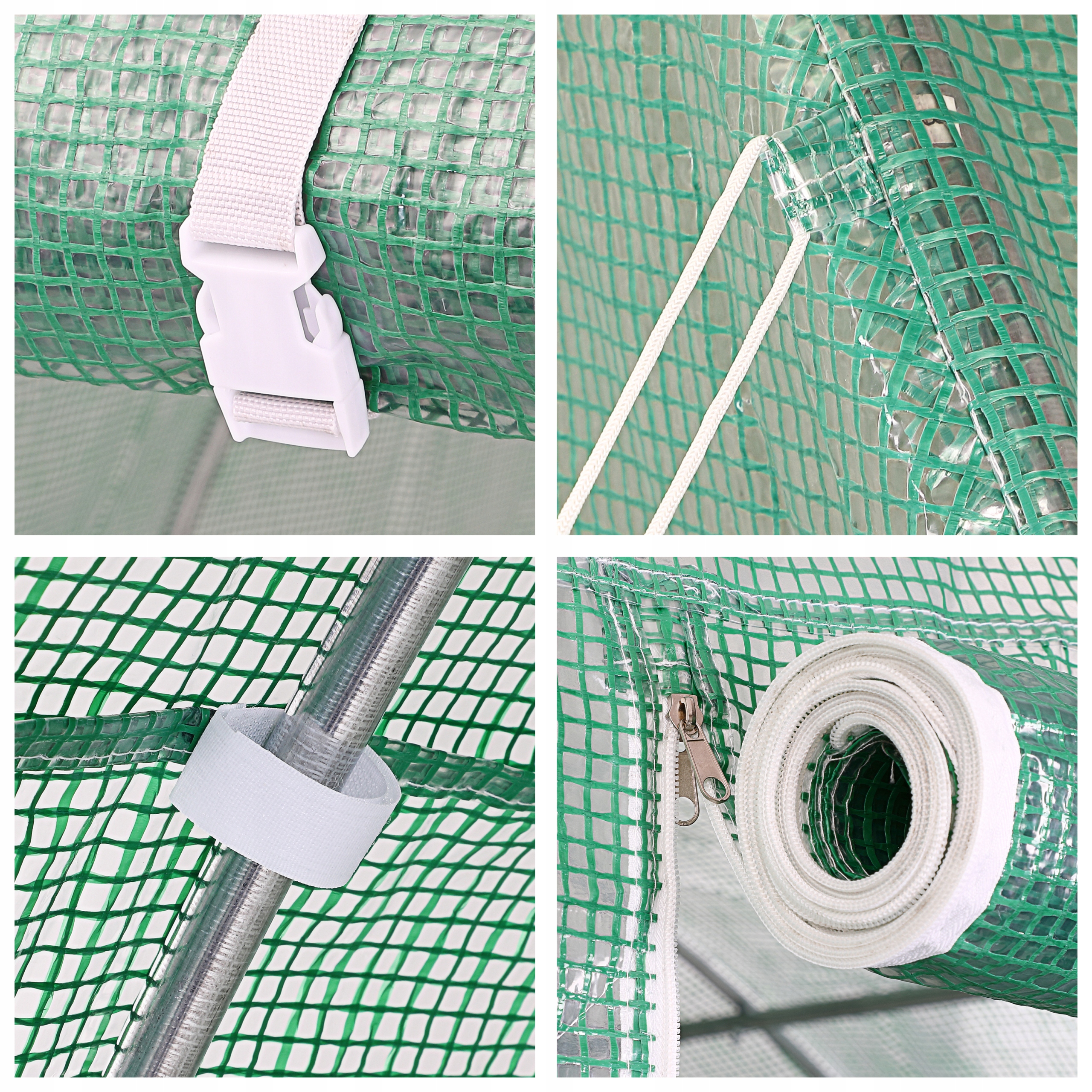 TUNEL FOLIOWY SZKLARNIA OGRODOWY 200x250x400cm FOLIAK UV NAMIOT 10m2 DUŻY Liczba okien 9