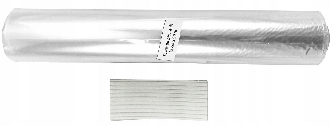 RĘKAW DO PIECZENIA FOLIOWY PRZEZROCZYSTY 29CM 50 METRÓW + ZAMKNIĘCIA Kod producenta KAT00306
