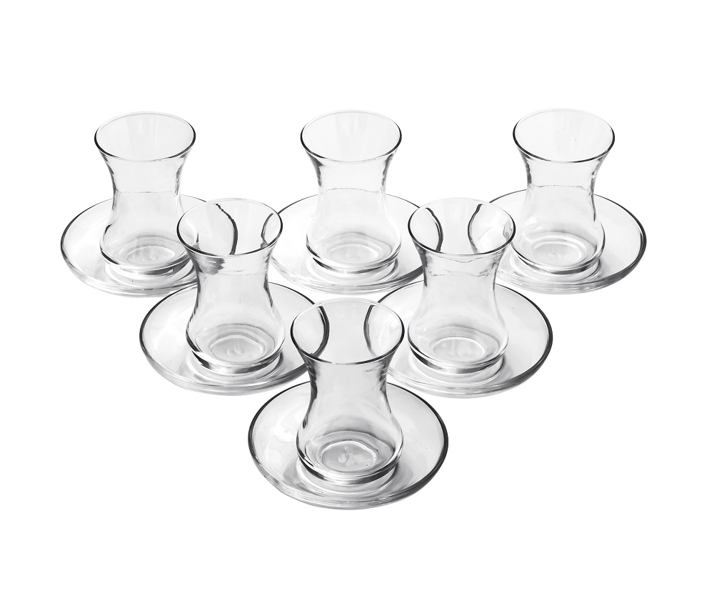 Levně Sklenice tulipány, kulaté podstavce, sada 6 Ks