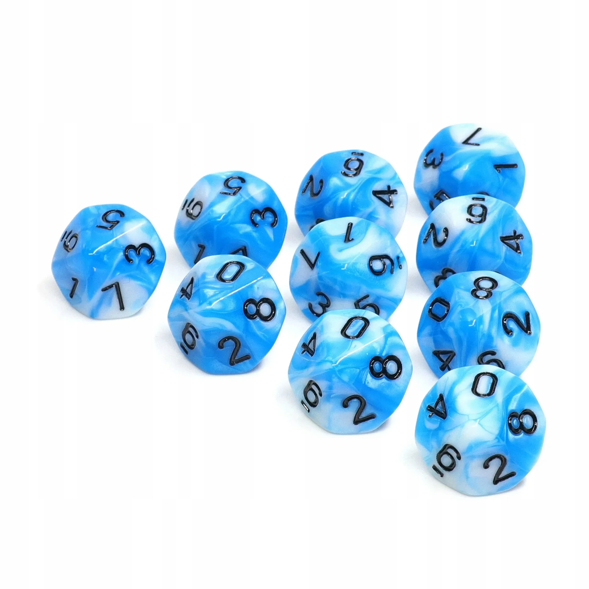 KOSTKA RPG KOŚĆ DZIESIĘCIOŚCIENNA K10 LODOWY UPIÓR 0-9 Liczba sztuk 1 szt.