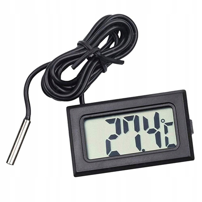 

Termometr Elektroniczny LCD Z Sondą Do Akwarium