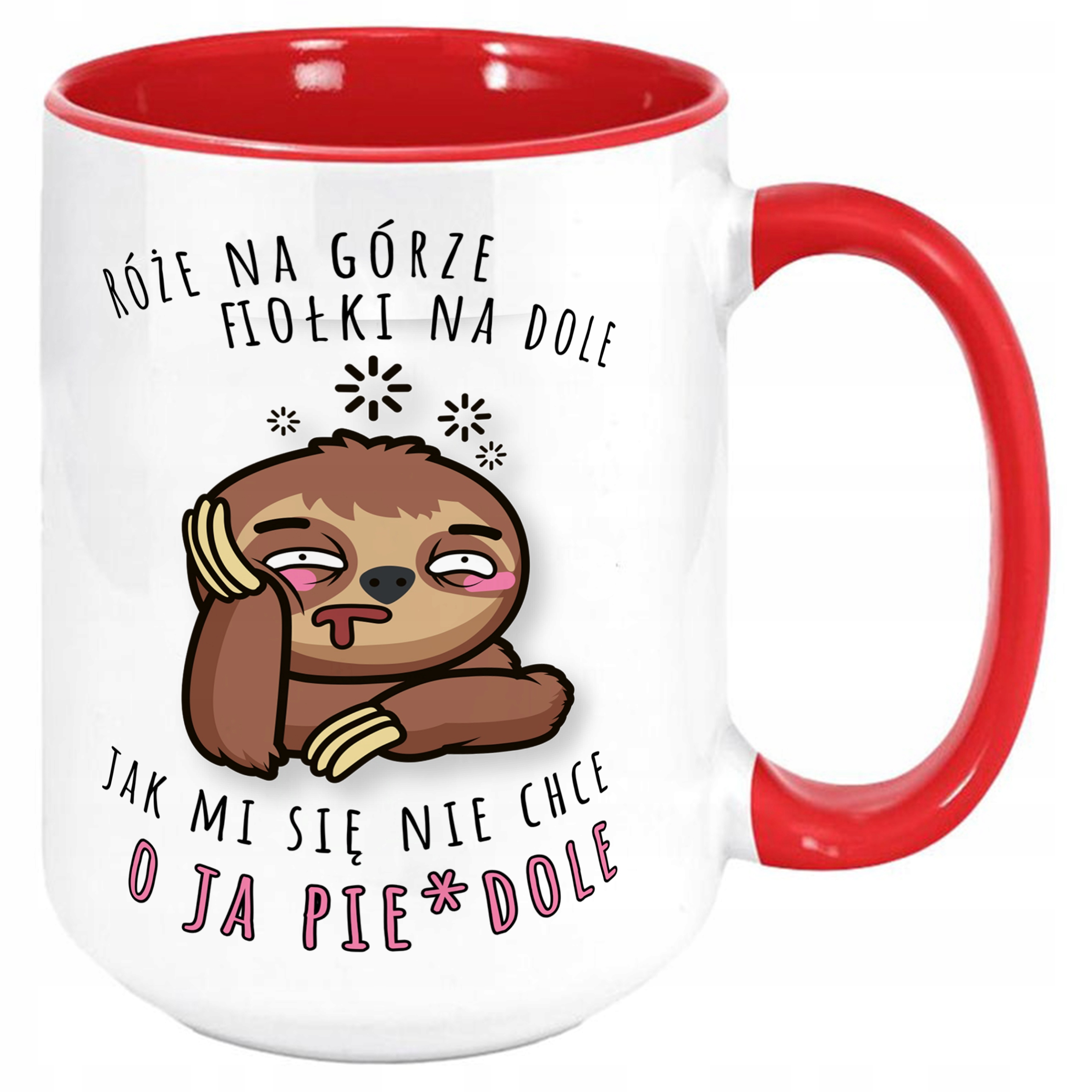 

Duży Kubek Ucho Wnętrze Czerw 440ml Do Pracy 62