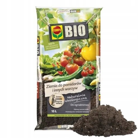 

Ziemia Do Pomidorów I Warzyw Compo Bio Podłoże 15L