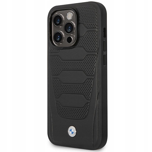 Bmw Etui Leather Seats Pattern Do Iphone 14 Pro Max 6.7 Do Magsafe Czarny