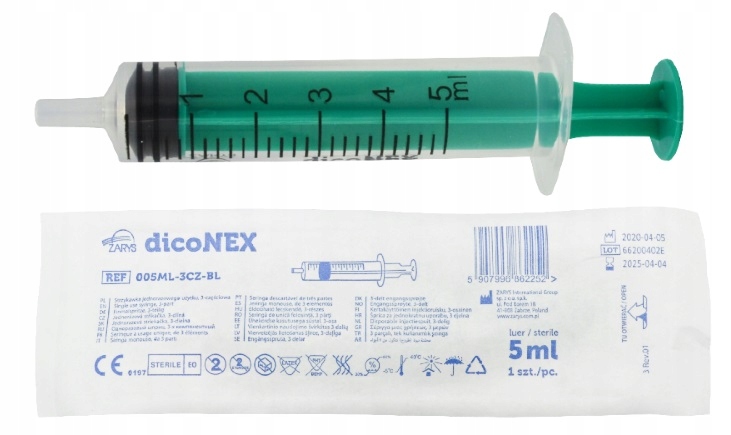 

dicoNEX Strzykawka 3-częściowa luer 5ml 10 szt.