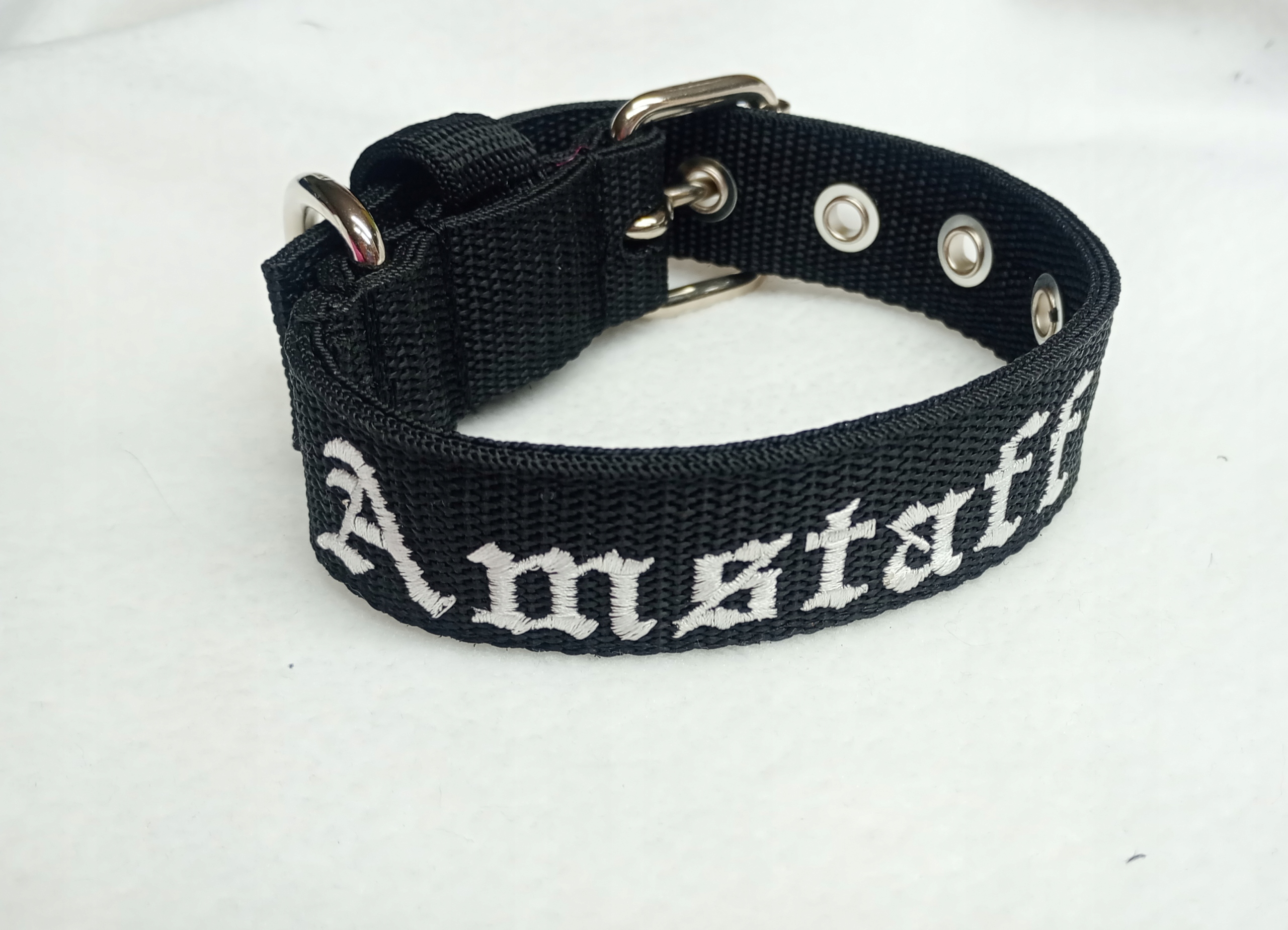 Levně Obojek pro štěně 3 cm s výšivkou