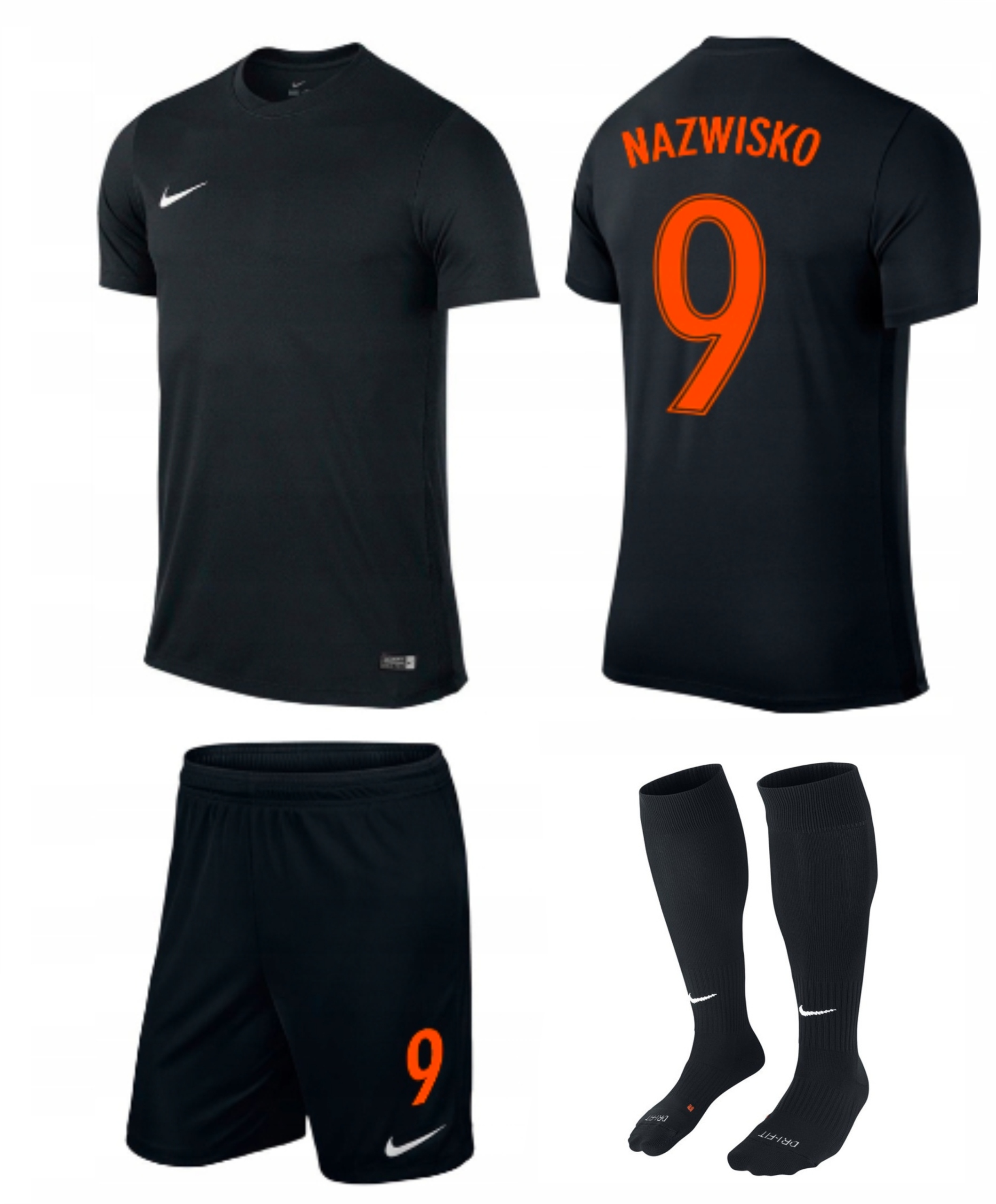 STRÓJ PIŁKARSKI NIKE DOWOLNY NADRUK 122-128