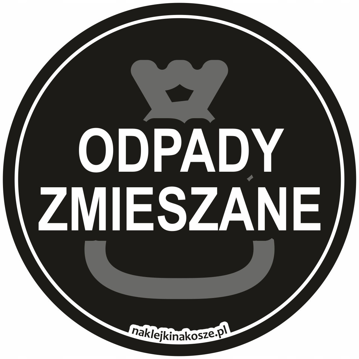 

Naklejka Odpady Zmieszane segregacja odpadów 10 cm
