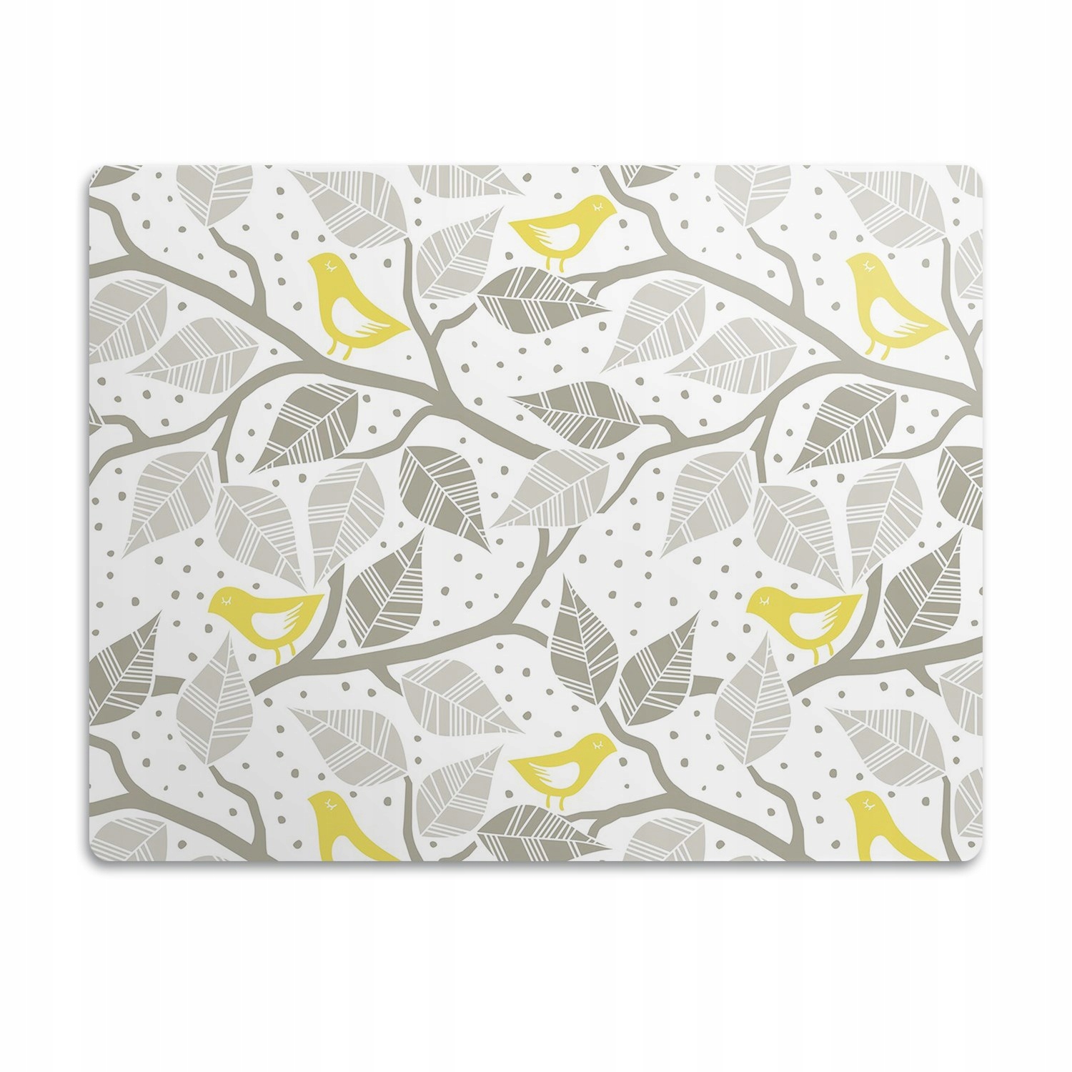 Podložka pod misku pro psa a kočku Ptáci žlutá 90x60 cm