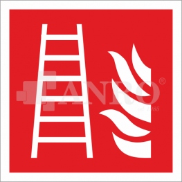 Znak DRABINA POŻAROWA 150x150 NAKLEJKA IF/003/F/FS