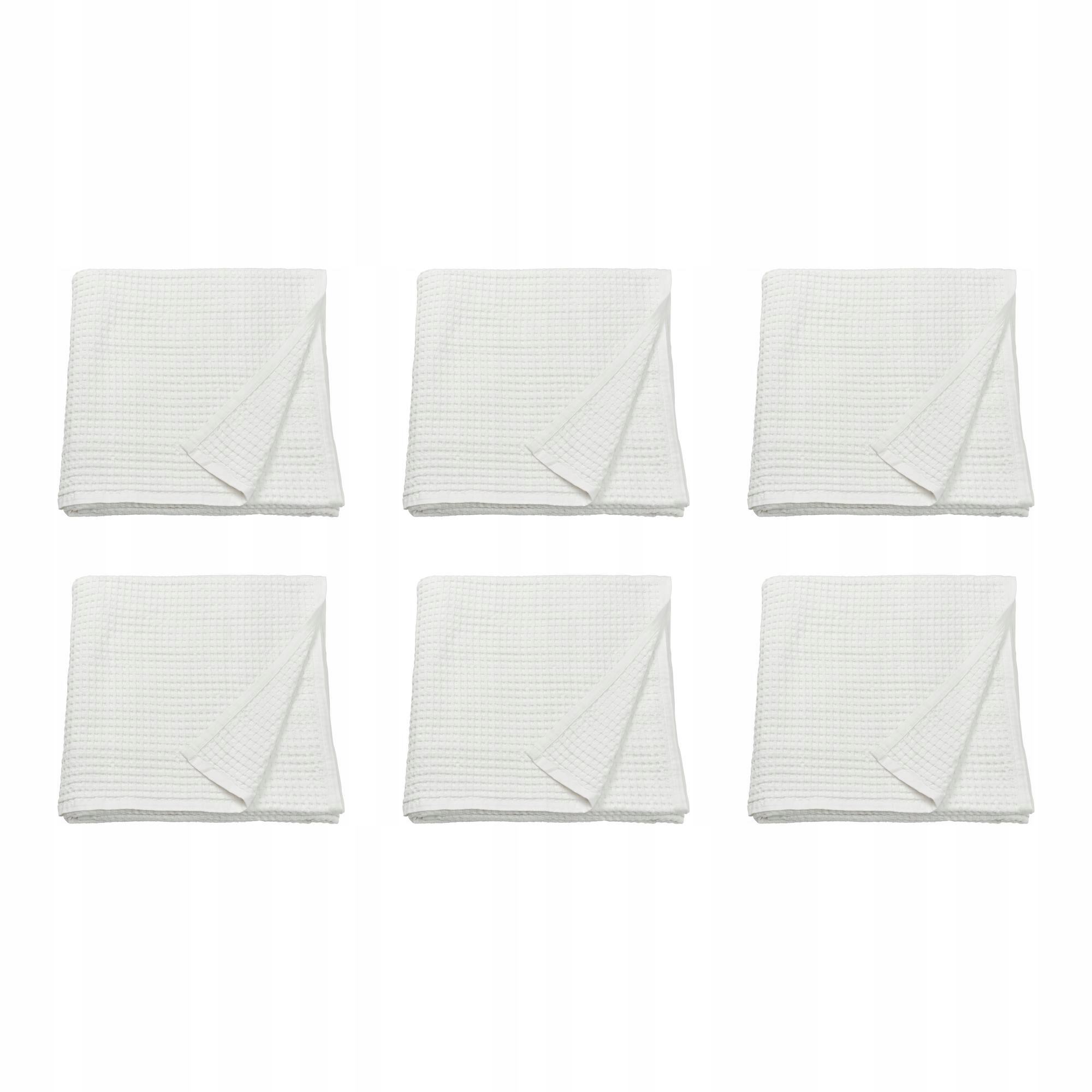 6 ks Přehoz bílý 230 x 250 cm bavlna z recyklovaného Pelartuja