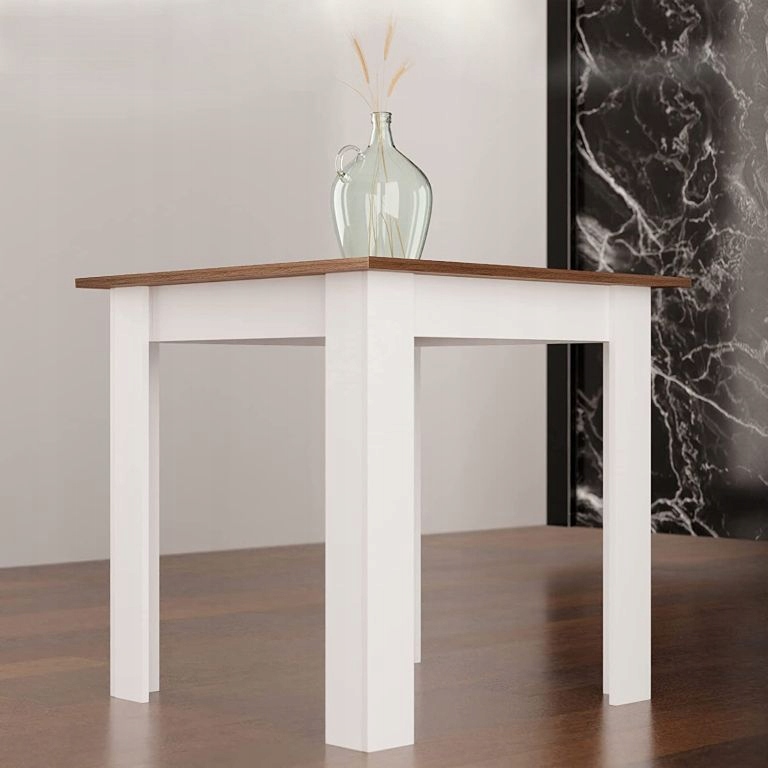 Miadomodo Jídelní stůl pro 4 osoby, ořech, 80 x 80 x 76,5 cm