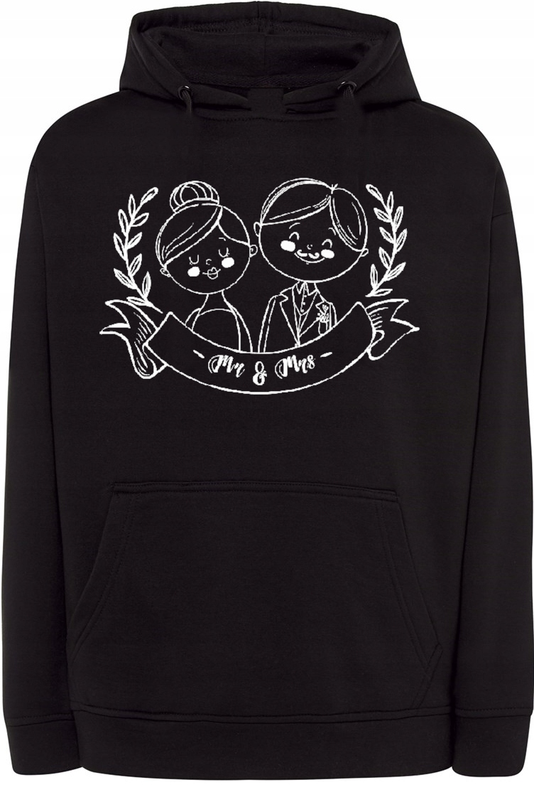 Valentýnská Mikina s potiskem Mladý pár Mr Mrs r.XS