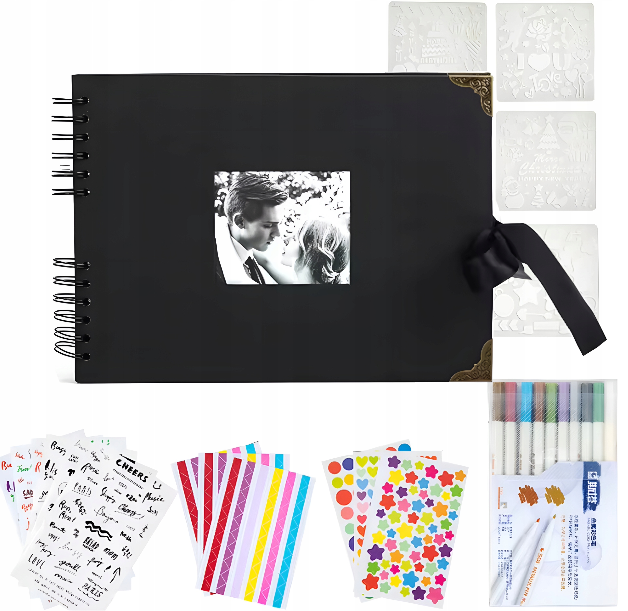 Album pro Scrapbooking pro Zdobení na fotografie 40str Fixy Samolepky