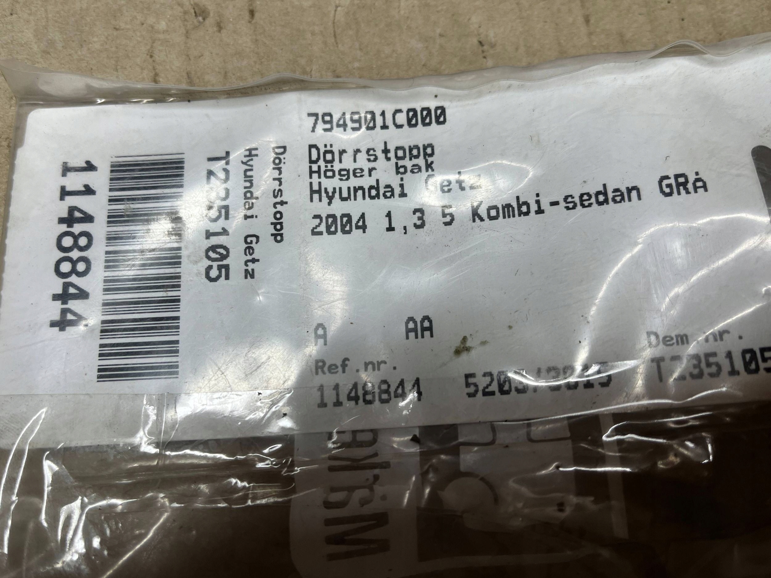 limiter door coupe Hyundai Getz 794901C000