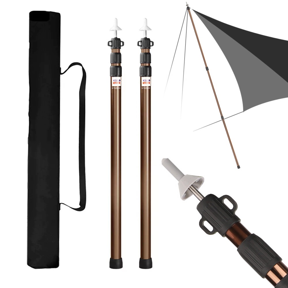 Regulovatelné Stanové Sloupky 90-230 CM Hliníkové 2KS Pro Houpací Síť